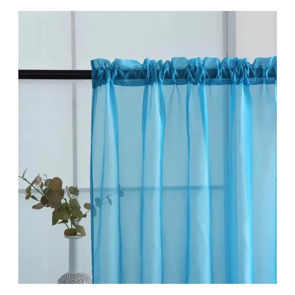 2 Panels, Sheer, Blue